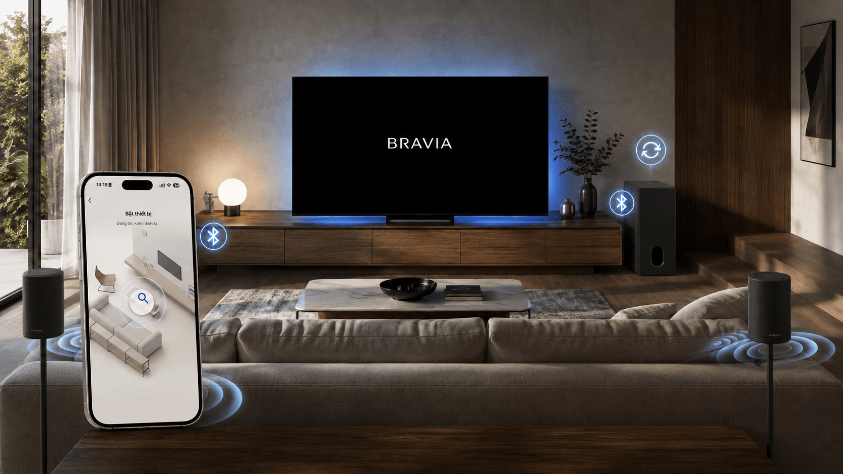 Khắc phục BRAVIA Connect không kết nối hoặc không cập nhật được loa Sub/Rear